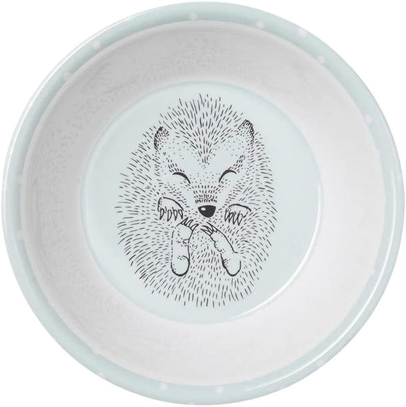 Melamine Bowl Casey Hedgehog (Mint & White)