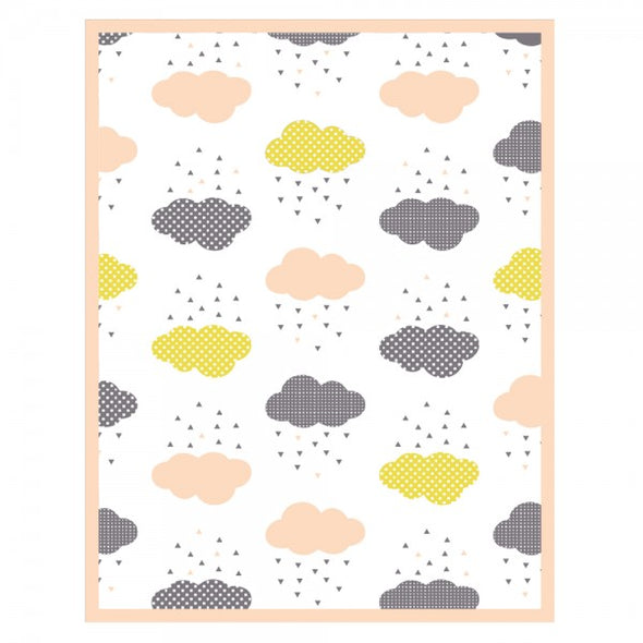 Jolie Petite Chose Blanket (Aqua Rainy / Peach Rainy) - TA-DA!