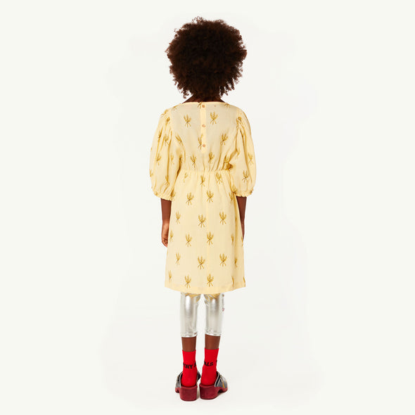The Animals Observatory Swallow Kids Dress (Wheat Spikes) (Yellow) - TA-DA!