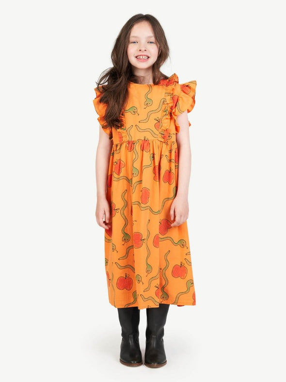 TAO - Otter Kids Dress (Orange Apples & Snakes)