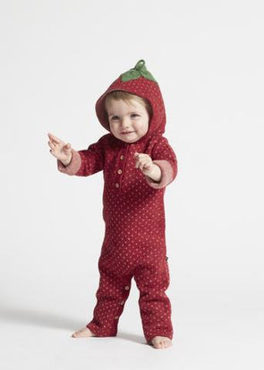 Oeuf-Hooded Jumper  (Strawberry)