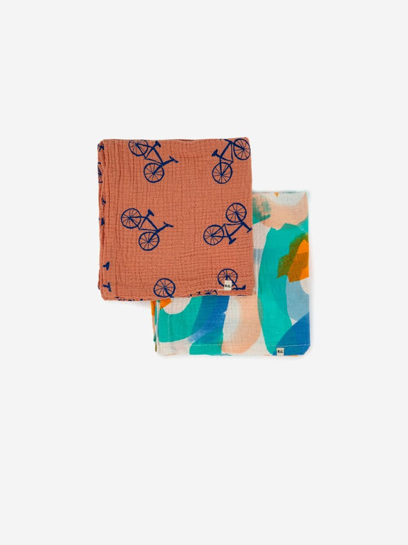 Bicycle Blue & Brushstrokes All Over Muslin Set (SS22 - New Arrivals)
