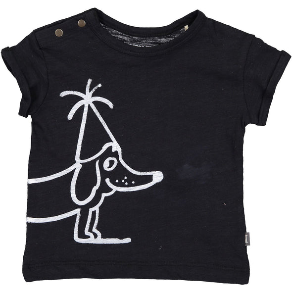 Imps & Elfs Dog T-Shirt (White / Grapefruit / Black) - TA-DA!