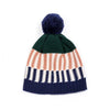 Knit Planet Colourful Beanie (Red+Yellow+Navy / Green+Rose Clay+Navy) - TA-DA!