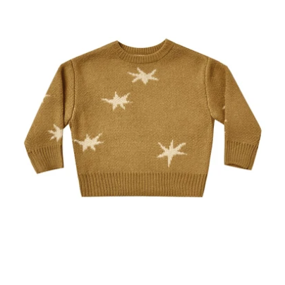 Rylee + Cru - Goldenrod Stars Knit Pullover & Bloomer (6-12 Months)