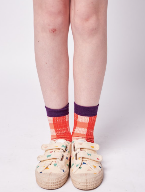 Red / Yellow Checkered Short Socks (SS22 - New Arrivals)