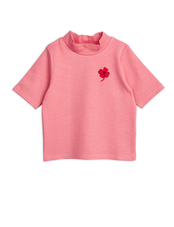 Mini Rodini SS20 Clover Embroidered T-Shirt / Leggings (Pink) - TA-DA!