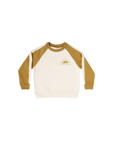 Rylee + Cru - You're Golden Raglan Sweatshirt & pant Goldenrod (6-12 Months)