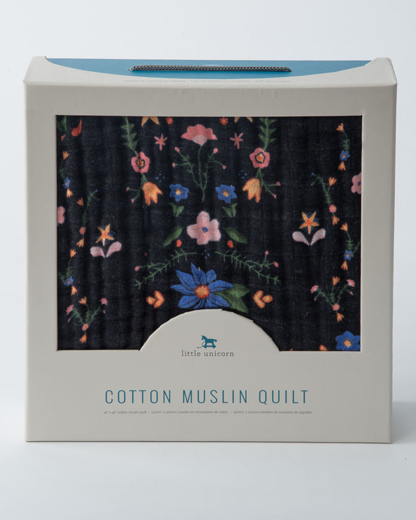 Cotton Muslin Quilt (Floral Stitch)