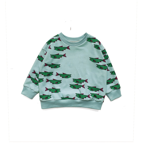 One Day Parade - Sweater - Blue Fish AOP (Blue)