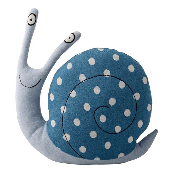 Knitted Snail Soft Toy (Blue / Brown)