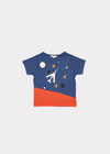 CARAMEL - Wisteria Baby T Shirt (Navy Rocket)