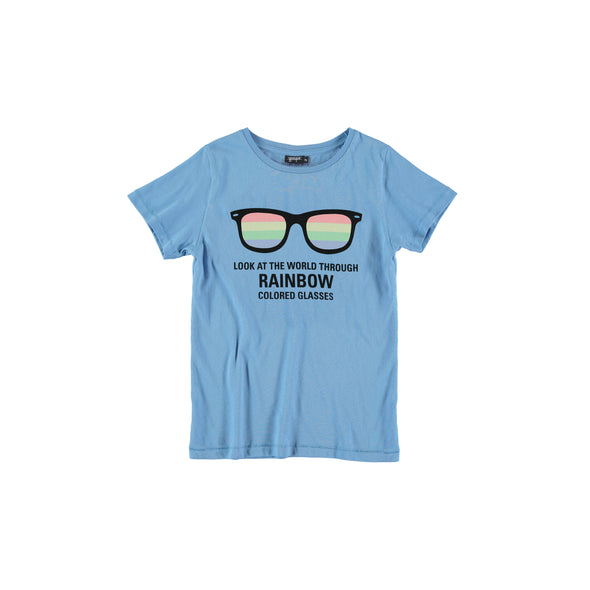 yporqué Color Change Rainbow Sunglasses Tee (Blue Cadet) - TA-DA!
