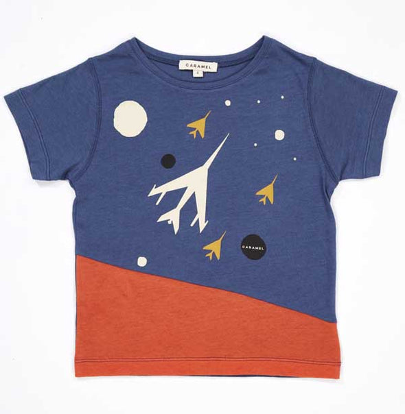 Caramel Wisteria Baby T Shirt, Navy Rocket - TA-DA!