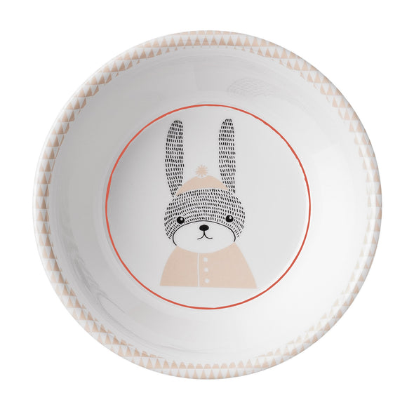 Melamine Bowl Sophia Rabbit (Nude & White)