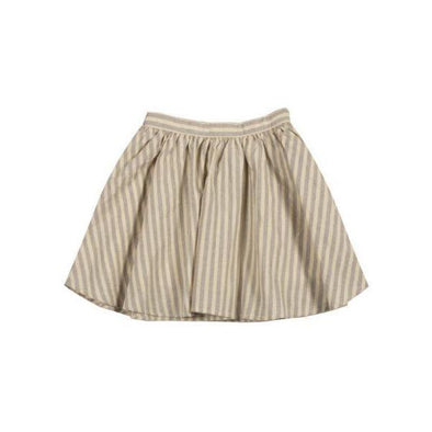 Rylee + Cru Stripe Mini Skirt (Vanilla & Grey) - TA-DA!