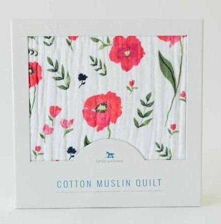 Little Unicorn Cotton Muslin Quilt (Summer Poppy) - TA-DA!