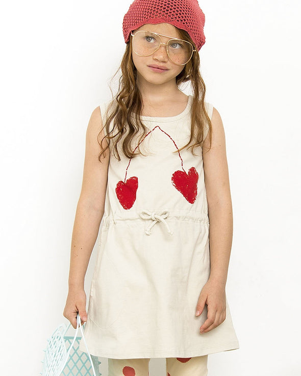 Nadadelazos - Girl T-shirt Dress, Cherry
